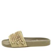 Pre-owned Canvas sandals Chanel Vintage , Green , Dames