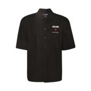Short Sleeve Shirts Moschino , Black , Heren