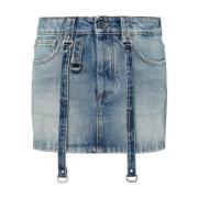 Denim Skirts Off White , Blue , Dames