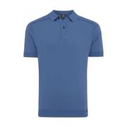 Polo Shirt Klassiek Model Genti , Blue , Heren