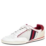 Pre-owned Leather sneakers Gucci Vintage , White , Dames