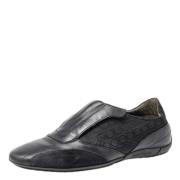 Pre-owned Canvas flats Salvatore Ferragamo Pre-owned , Black , Dames