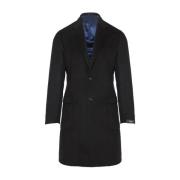 Single-Breasted Coats Barba , Black , Heren