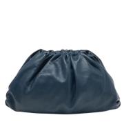 Pre-owned Leather clutches Bottega Veneta Vintage , Blue , Dames