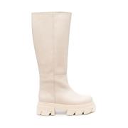 Beige Enkellaarzen voor vrouwen Alohas , Beige , Dames