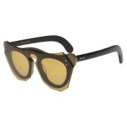 Black/Light Brown Sunglasses Me612S Marni , Black , Dames
