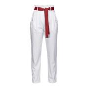 Leather Trousers Pinko , White , Dames