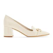 Gancini Gesp Lakleren Pumps Salvatore Ferragamo , White , Dames