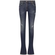Blauwe Skinny-Fit Denim Jeans met Verwassen Effect Dolce & Gabbana , B...