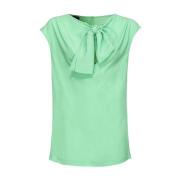 Mouwloze Zijden Top Pinko , Green , Dames