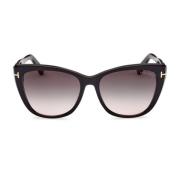 Cat-Eye Zonnebril Grijs Verlooplenzen Tom Ford , Black , Unisex