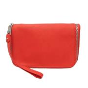 Pre-owned Leather clutches Bottega Veneta Vintage , Red , Dames