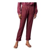 Cropped Trousers Massimo Alba , Red , Dames