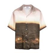 Short Sleeve Shirts Msgm , Brown , Heren