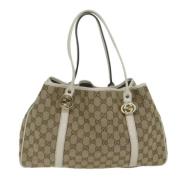 Pre-owned Canvas totes Gucci Vintage , Beige , Dames