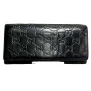 Pre-owned Leather wallets Gucci Vintage , Black , Dames