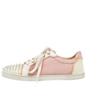 Pre-owned Leather sneakers Christian Louboutin Pre-owned , Pink , Dame...