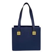 Pre-owned Leather handbags Givenchy Pre-owned , Blue , Dames