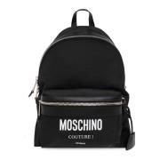 Rugzak met logo Moschino , Black , Heren