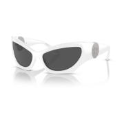 Gedurfde Cat-Eye Zonnebril met Medusa Armen Versace , White , Dames