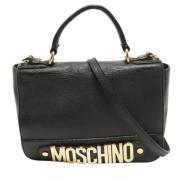 Pre-owned Leather handbags Moschino Pre-Owned , Black , Dames