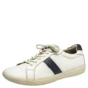 Pre-owned Leather sneakers Prada Vintage , White , Dames