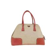 Pre-owned Canvas handbags Prada Vintage , Beige , Dames