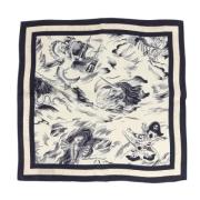 Pre-owned Silk scarves Gucci Vintage , Gray , Dames