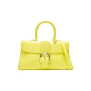 Pre-owned Leather shoulder-bags Delvaux Pre-owned , Yellow , Dames