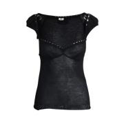 Pre-owned Fabric tops Yves Saint Laurent Vintage , Black , Dames