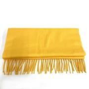 Pre-owned Cashmere scarves Hermès Vintage , Yellow , Dames