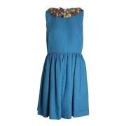 Pre-owned Cotton dresses Valentino Vintage , Blue , Dames