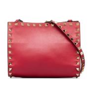 Pre-owned Leather shoulder-bags Valentino Vintage , Red , Dames