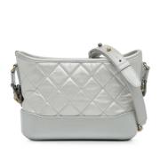 Pre-owned Leather shoulder-bags Chanel Vintage , Gray , Dames