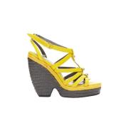 Pre-owned Leather heels Balenciaga Vintage , Yellow , Dames