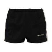 Shorts met logo Palm Angels , Black , Dames