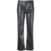 Leather Trousers Agolde , Gray , Dames