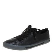 Pre-owned Leather sneakers Prada Vintage , Black , Dames