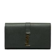 Pre-owned Leather wallets Yves Saint Laurent Vintage , Green , Dames
