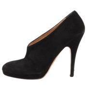 Pre-owned Suede heels Prada Vintage , Black , Dames
