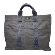 Pre-owned Canvas totes Hermès Vintage , Gray , Dames