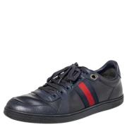 Pre-owned Canvas sneakers Gucci Vintage , Blue , Dames