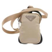 Pre-owned Fabric clutches Prada Vintage , Beige , Dames