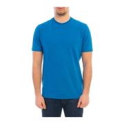 Slim Fit Celeste Katoenen T-shirt Zanone , Blue , Heren