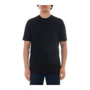 Slim Fit Organisch Katoenen T-shirt Zanone , Black , Heren