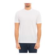 Slim Fit Organisch Katoenen T-shirt Zanone , White , Heren