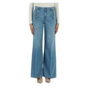 Trousers Twinset , Blue , Dames