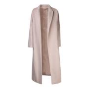 Calomeria Lange Beige Jas Aw23 Blanca Vita , Beige , Dames