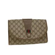 Pre-owned Leather gucci-bags Gucci Vintage , Beige , Dames