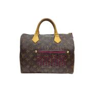 Pre-owned Canvas handbags Louis Vuitton Vintage , Brown , Dames